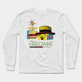 VINTAGE The Hat--O-Mat Drive In Fast Food Nostalgia Long Sleeve T-Shirt